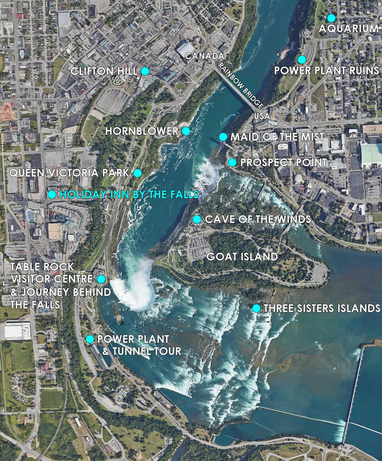 Holiday Inn by the Falls location map