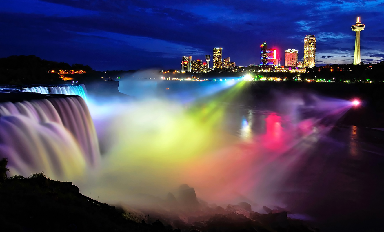 Lights on Niagara Falls