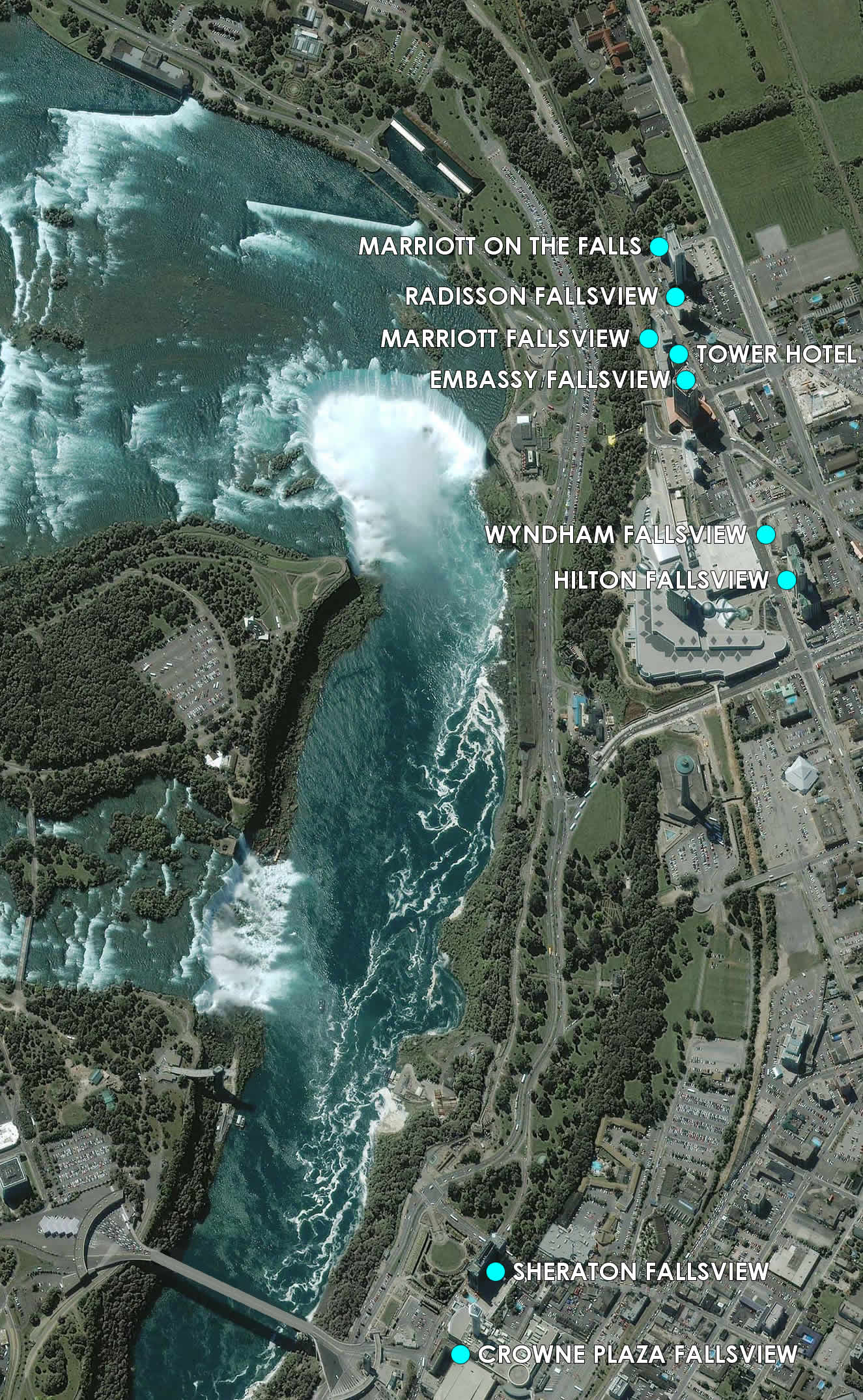 Niagara Falls Fallsview hotel map