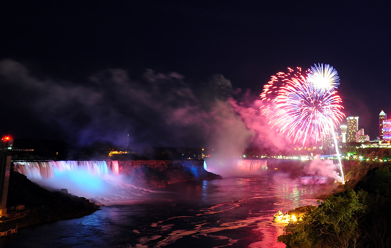 Fireworks at Niagara Falls